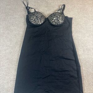 Say What? Black Lace Chemise 1173